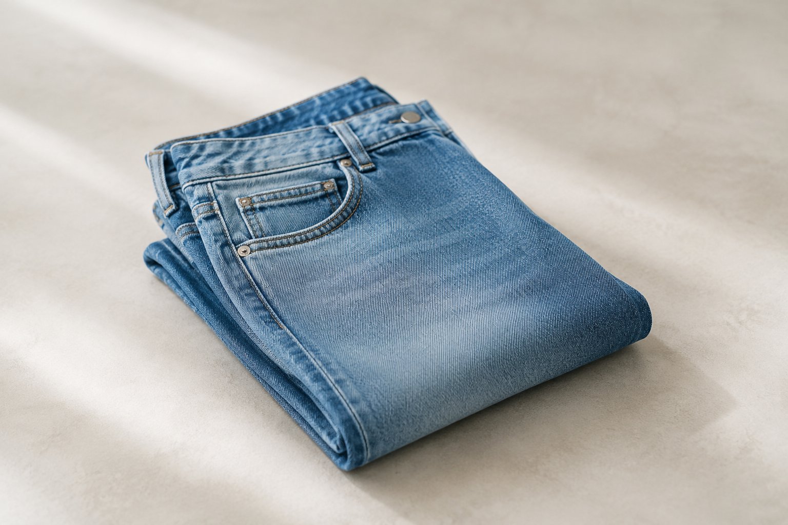 sustainable jeans — detail photograph