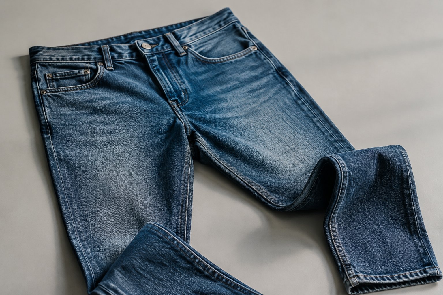 sustainable jeans quality fit — detail photograph