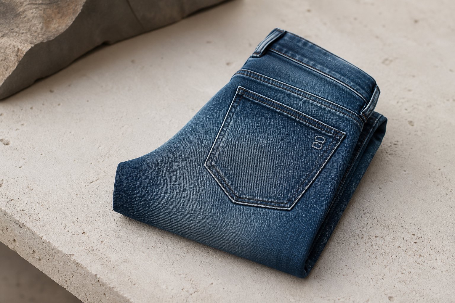 freeze jeans wash — detail photograph