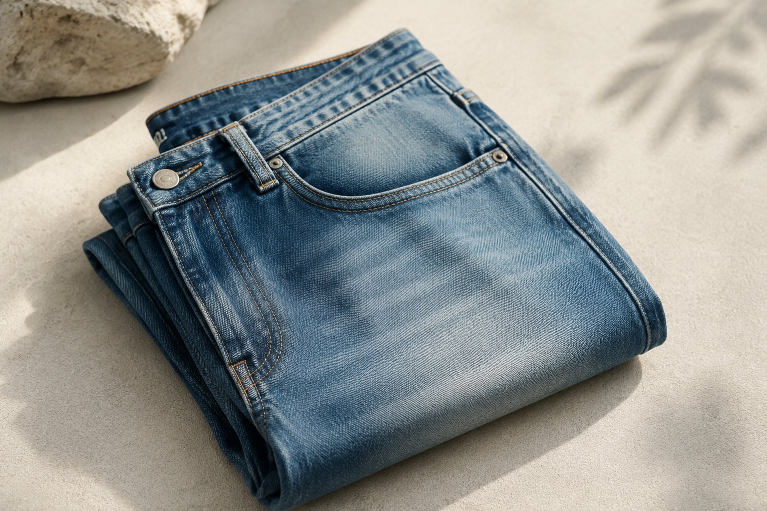 how often wash jeans — detail photograph