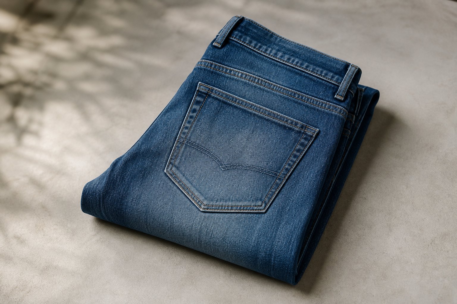 sustainable denim fit — detail photograph