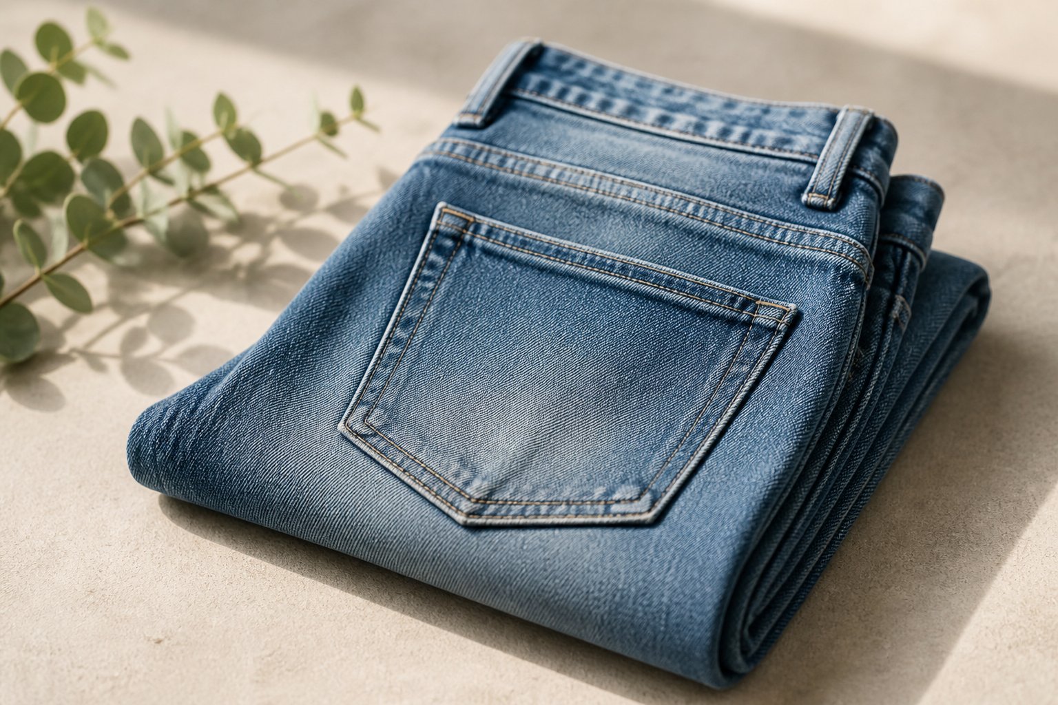eco-friendly jeans — detail photograph