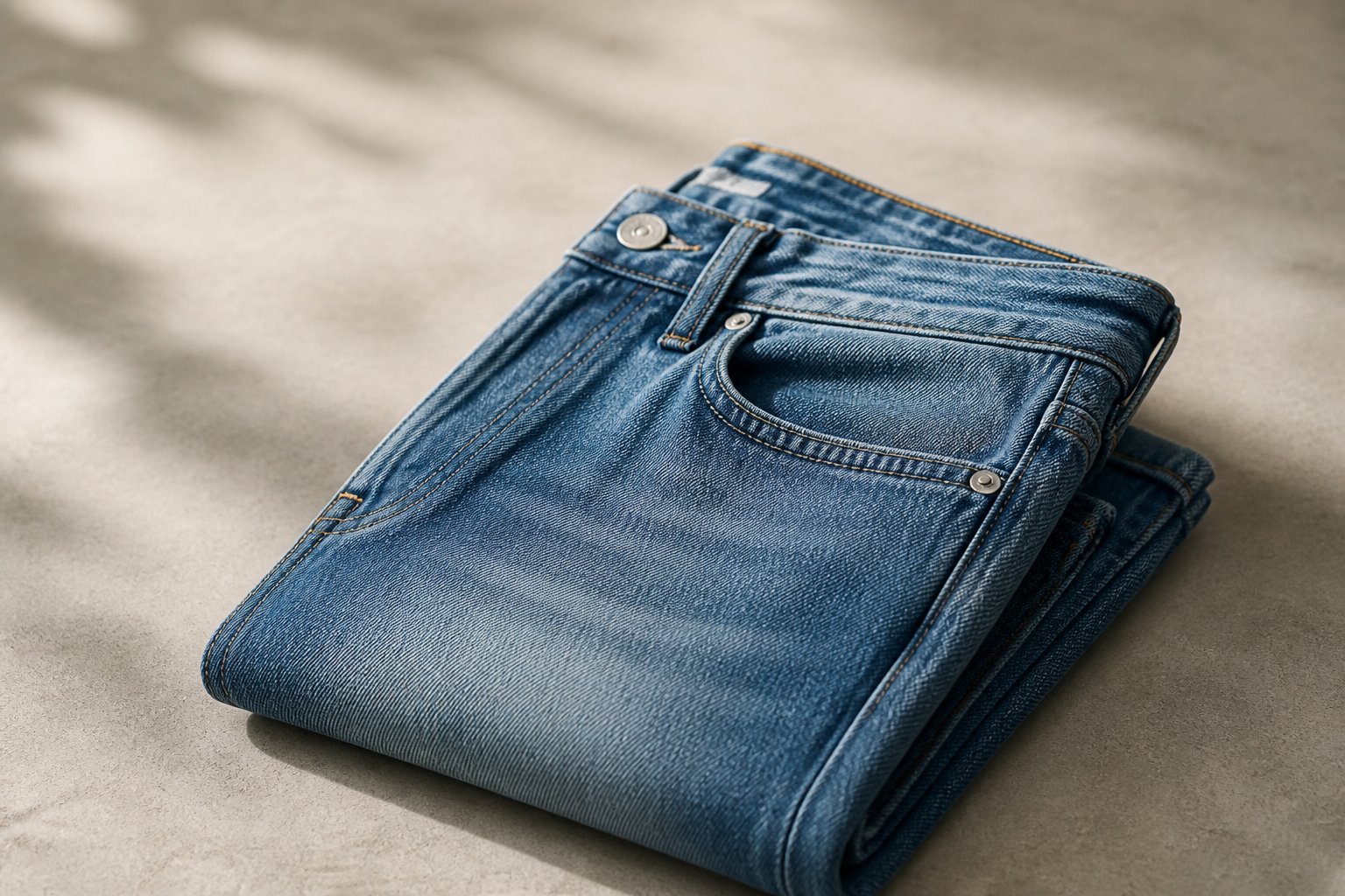 sustainable jeans — detail photograph
