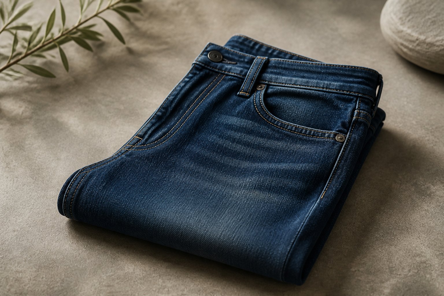 sustainable denim 2026 — detail photograph