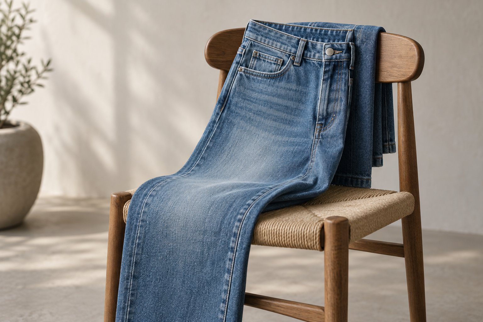 raw vs washed denim — detail photograph
