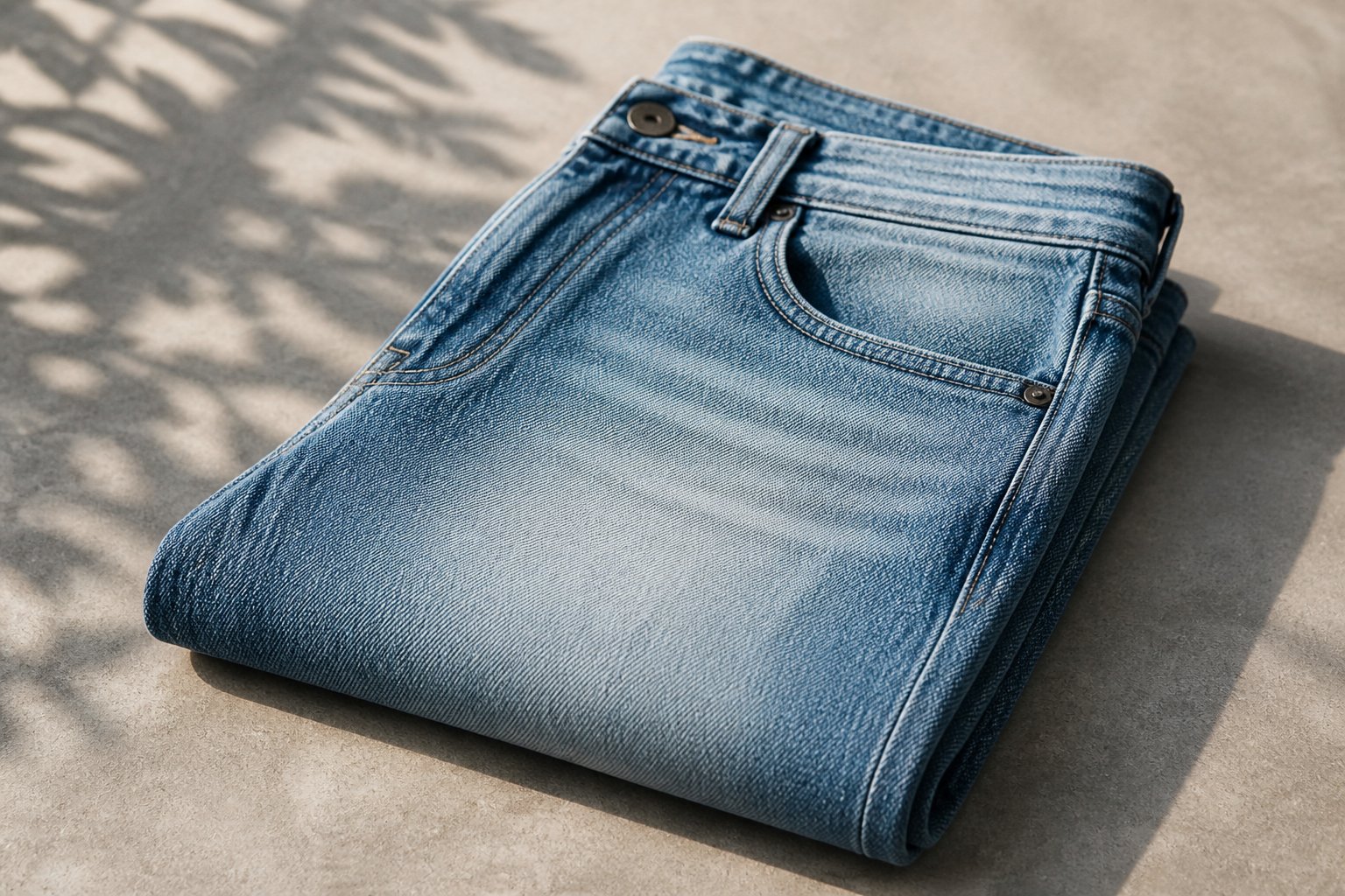 raw vs washed denim — detail photograph