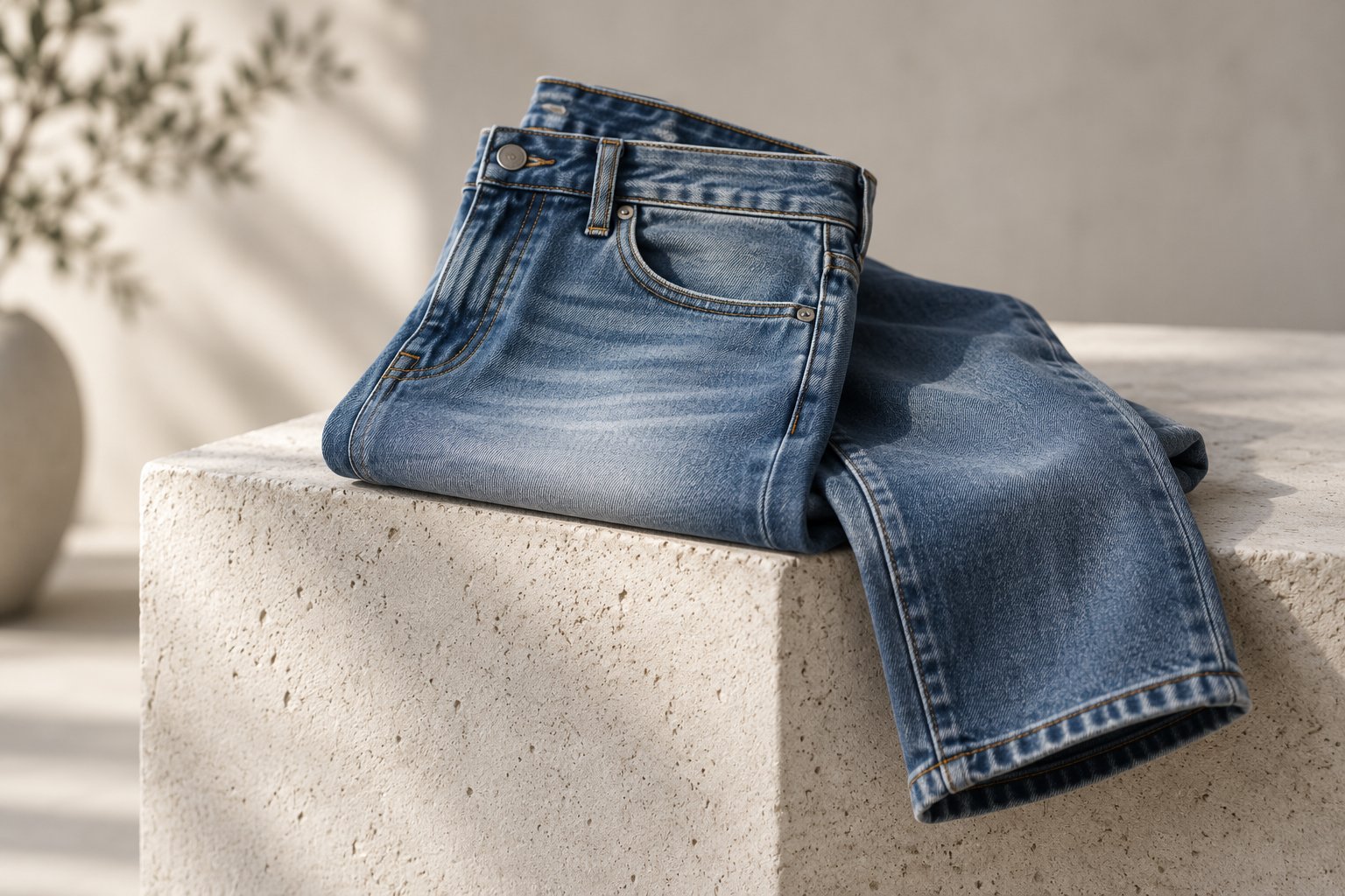 laser ozone denim washing — detail photograph