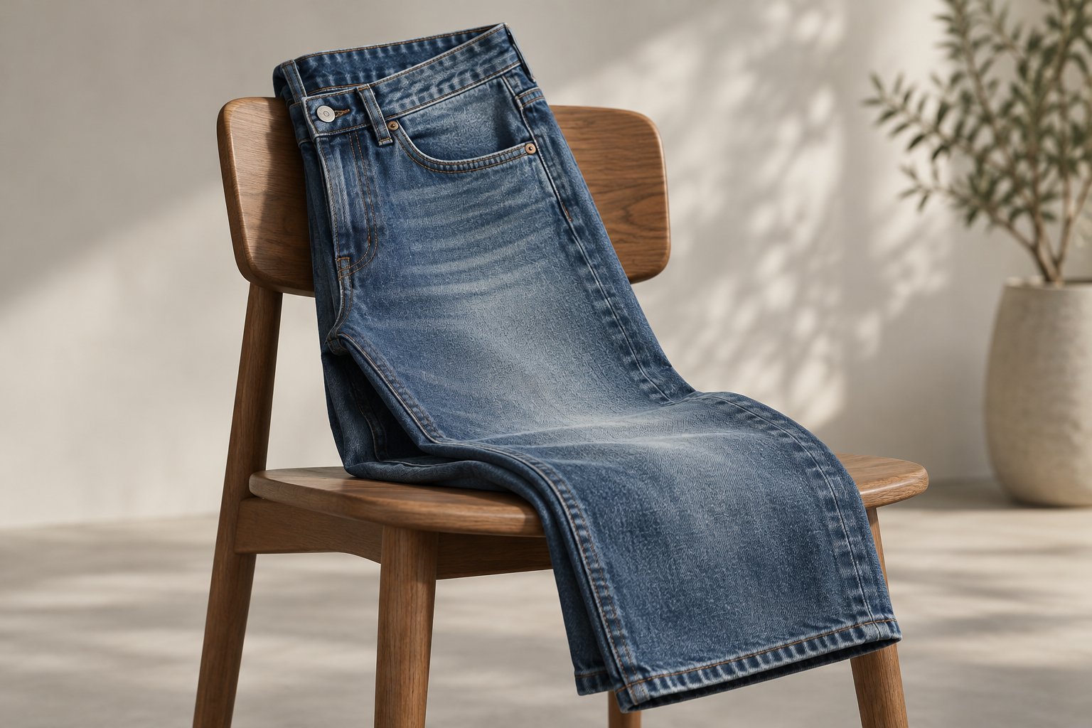 raw vs washed denim — detail photograph