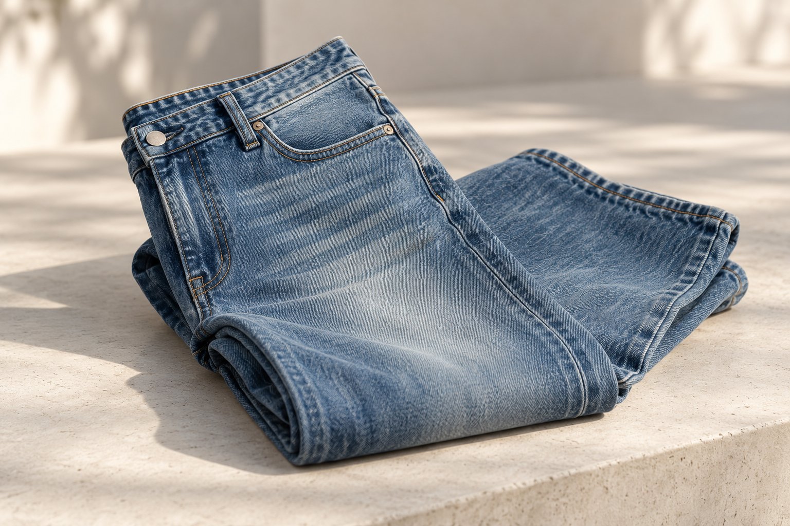 sustainable jeans sizing — detail photograph